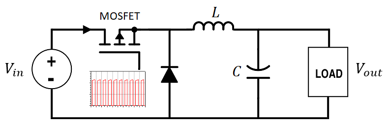 基本降压转换器拓扑的电路图